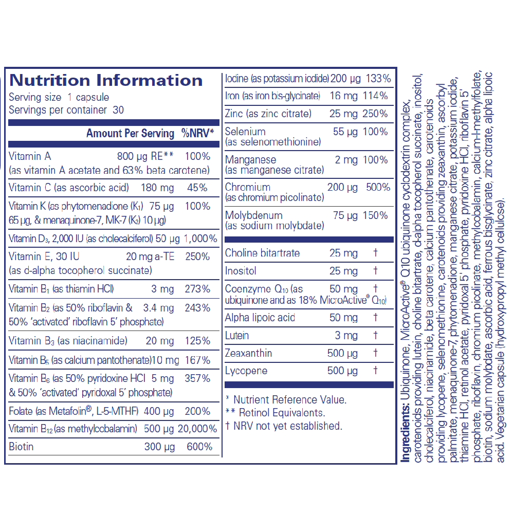 O.N.E. Multivitamin with Iron | Pure Encapsulations | Pure ...