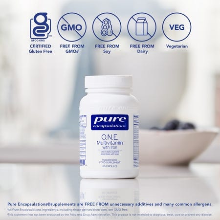 Pure Uk O.N.E. Multivitamin with Iron | Pure Encapsulations | Pure ...